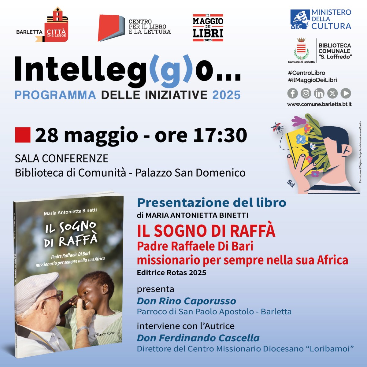 Immagine di copertina per VITA E CORAGGIO DI PADRE RAFFAELE DI BARI AL MAGGIO DEI LIBRI