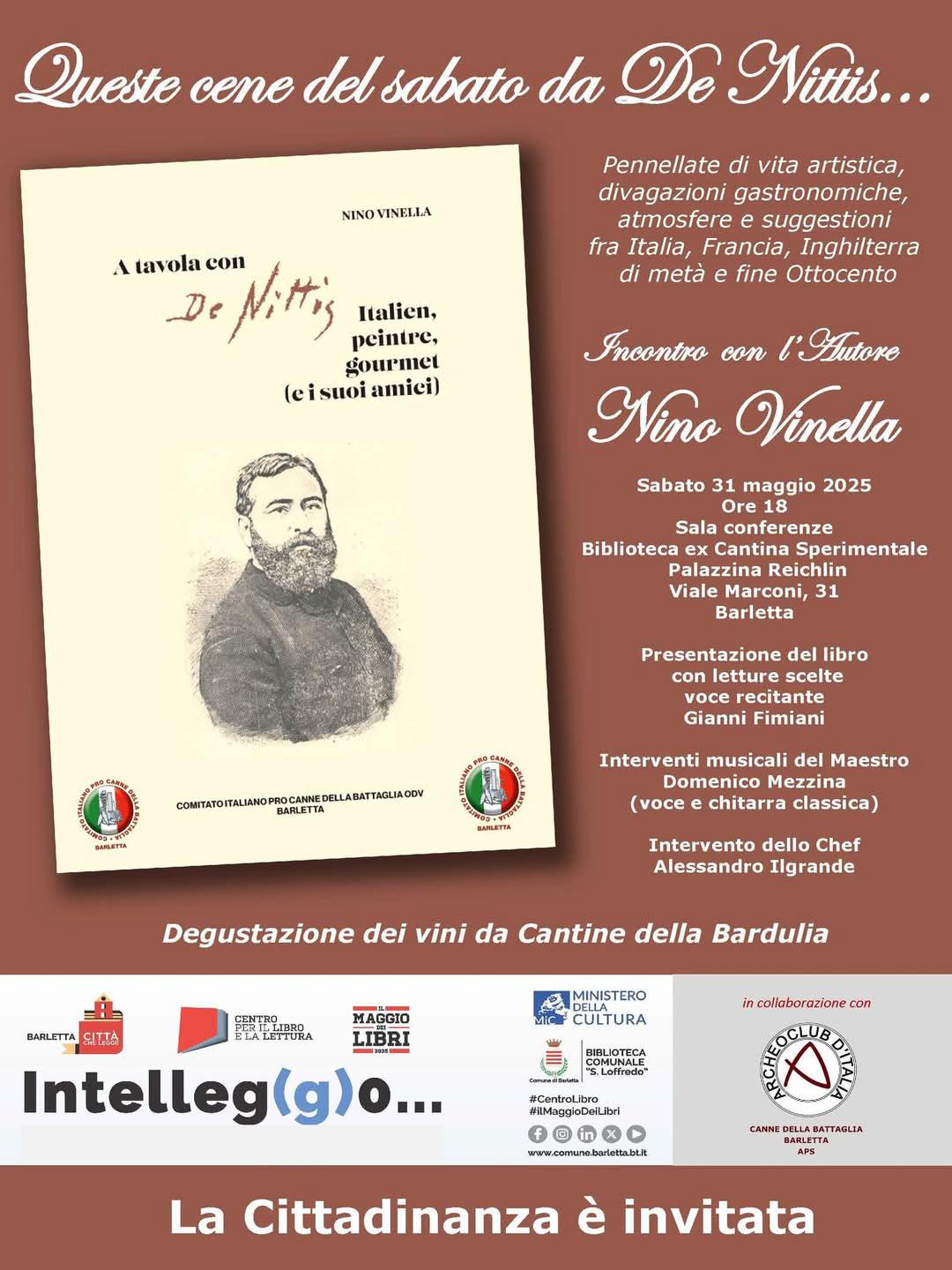 Immagine di copertina per IL MAGGIO DEI LIBRI SI CONGEDA NEL RICORDO DI GIUSEPPE DE NITTIS