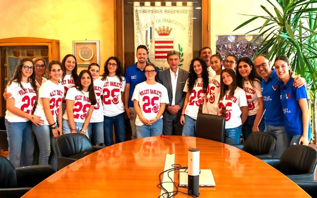 I COMPLIMENTI DEL SINDACO CANNITO ALLA.S.D. VOLLEY BARLETTA, PROMOSSA IN SERIE C FEMMINILE